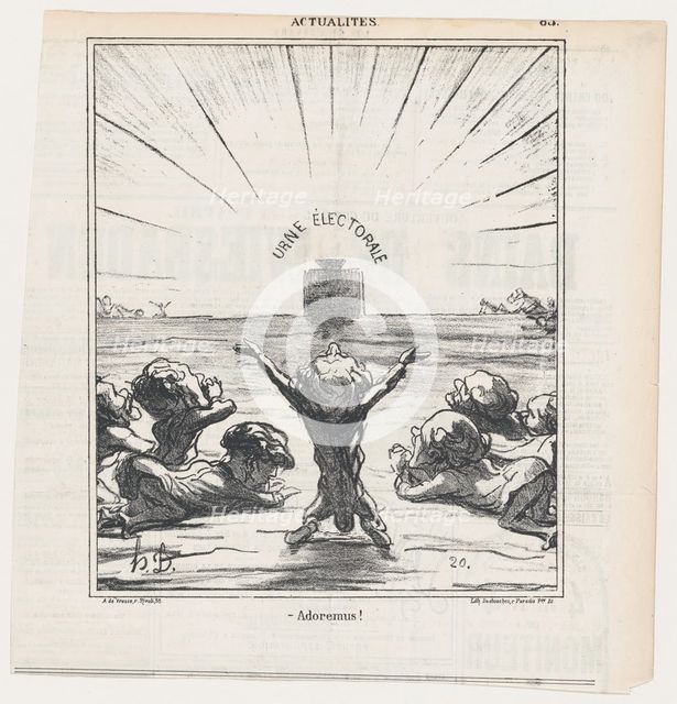 Adoremus!, 1869. Creator: Honore Daumier.