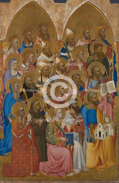 Adoring Saints (from the San Pier Maggiore Altarpiece), 1371. Artist: Jacopo di Cione (active 1365-1400)