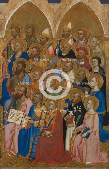 Adoring Saints (from the San Pier Maggiore Altarpiece), 1371. Artist: Jacopo di Cione (active 1365-1400)