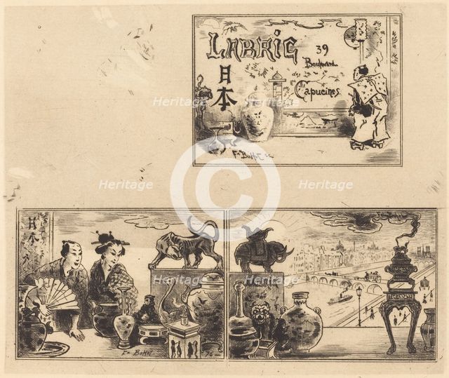 Adresse de Labric, 1876. Creator: Felix Hilaire Buhot.