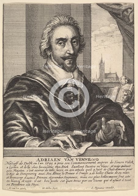 Adriaen van de Venne, 1649. Creator: Wenceslaus Hollar.
