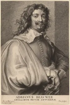 Adriaen Brouwer, probably 1626/1641. Creator: Boetius Adams Bolswert