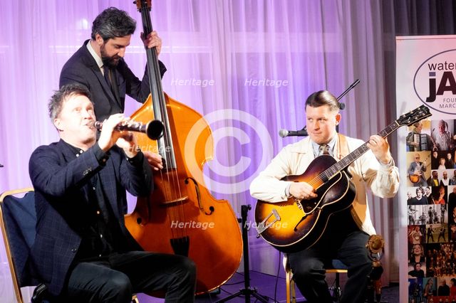 Adrian Cox Trio, Watermill Jazz Club, Dorking, Surrey, Feb 2026. Creator: Brian O'Connor.