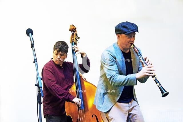 Adrian Cox and Simon Read, Adrian Cox Quartet, Loughton Methodist Church, Essex, 28 Sept 2019. Creator: Brian O'Connor.