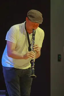 Adrian Cox (Rythme Futur), Birley Centre, Eastbourne, East Sussex, Sep 2015. Artist: Brian O'Connor