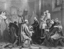Adrian Willaert (1490-1562) plays a mass before the Doge of Venice, 1854. Creator: Hamman, Edouard Jean Conrad (1819-1888)