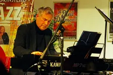Adrian York, Paul Higgs Quartet, East Grinstead Jazz Club, Chequer Mead Theatre, West Sussex, 2025. Creator: Brian O'Connor