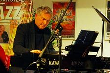 Adrian York, Paul Higgs Quartet, East Grinstead Jazz Club, Chequer Mead Theatre, West Sussex, 2025. Creator: Brian O'Connor