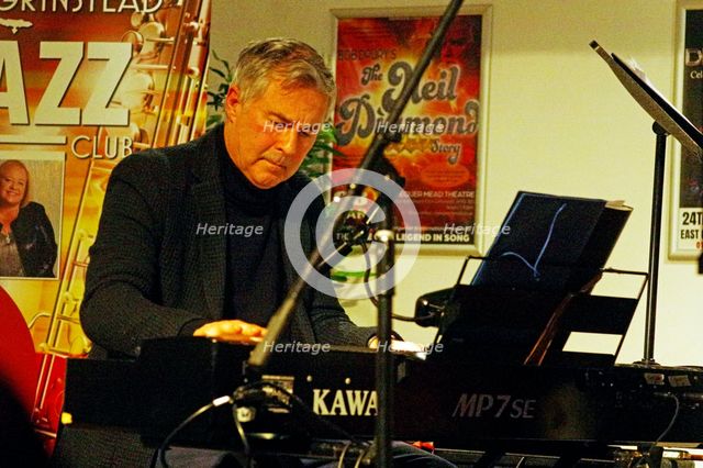 Adrian York, Paul Higgs Quartet, East Grinstead Jazz Club, Chequer Mead Theatre, West Sussex, 2025. Creator: Brian O'Connor.