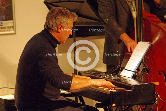 Adrian York, Paul Higgs Quartet, East Grinstead Jazz Club, Chequer Mead Theatre, West Sussex, 2025. Creator: Brian O'Connor.