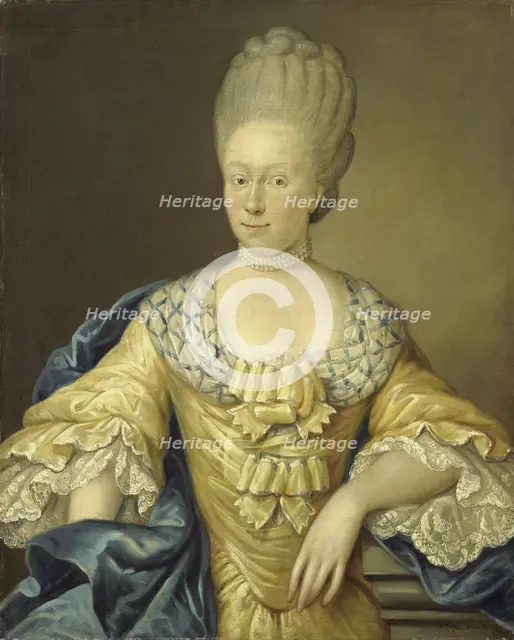 Adriana Johanna van Heusden, Wife of Johan Arnold Zoutman, 1770. Creator: August Christian Hauck.