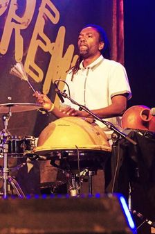 Adriano Adewale, Love Supreme Jazz Festival, Glynde Place, East Sussex, 2015. Artist: Brian O'Connor