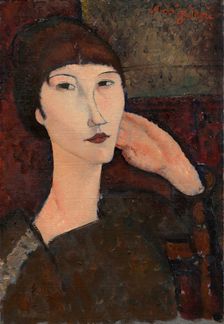 Adrienne (Woman with Bangs), 1917. Creator: Amadeo Modigliani