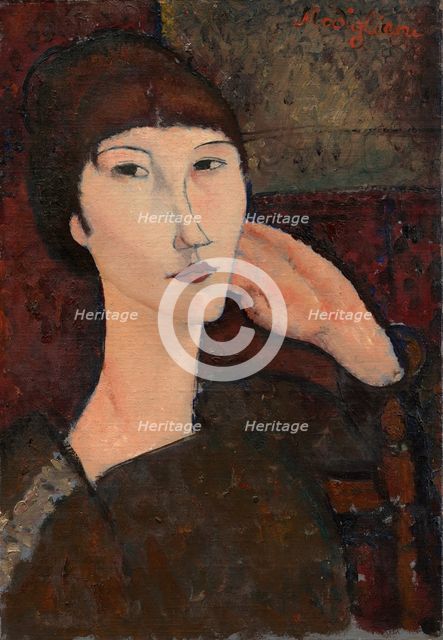Adrienne (Woman with Bangs), 1917. Creator: Amadeo Modigliani.