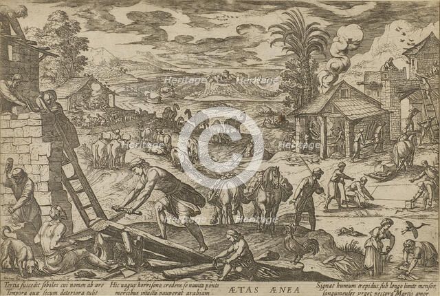 Aetas Aenea. (The Bronze Age). From the series "The Four Ages of the World", 1599. Creator: Tempesta; Antonio (1555-1630).