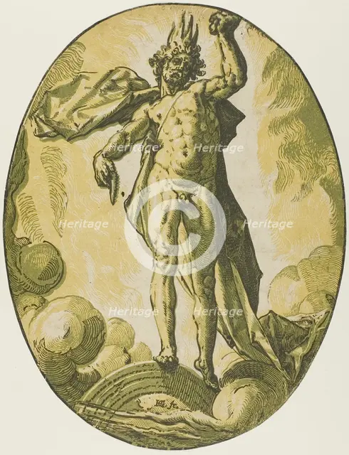 Aether, plate six from Demogorgon and the Dieties, c.1588-90. Creator: Hendrik Goltzius.