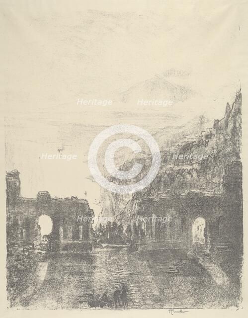 Aetna Over Taormina, 1913. Creator: Joseph Pennell.