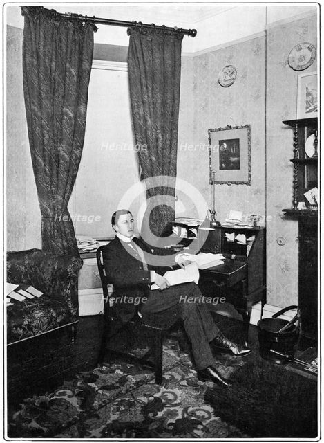 AEW Mason, English novelist, 1902. Artist: Anon