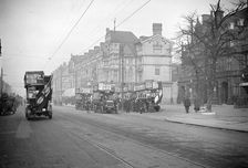 AEC B-type and Daimler MET buses, London. Artist: Bill Brunell
