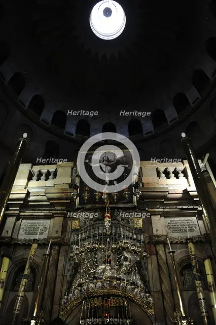 Aedicula, the tomb of Christ at The Holy Sepulchre, Jerusalem, Israel, 2014. Creator: LTL.