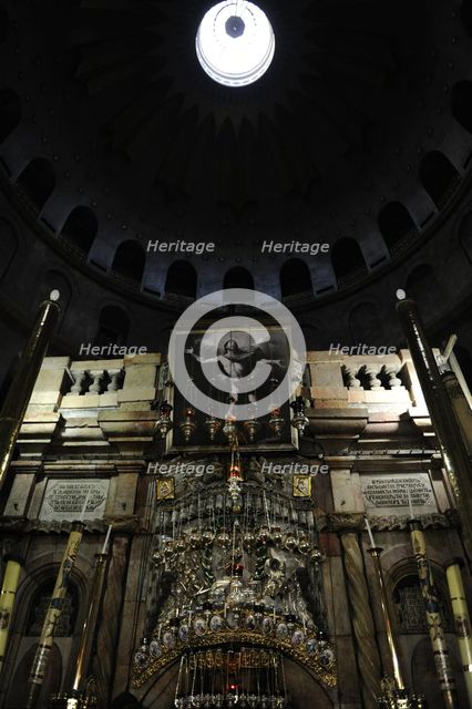 Aedicula, the tomb of Christ at The Holy Sepulchre, Jerusalem, Israel, 2014. Creator: LTL.