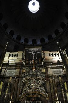 Aedicula, the tomb of Christ at The Holy Sepulchre, Jerusalem, Israel, 2014. Creator: LTL