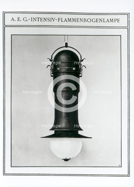 AEG Intensive Flame Arc Lamp. Artist: Behrens, Peter (1868-1940)