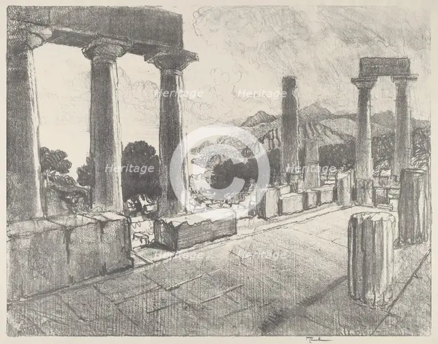 Aegina, The Black Forest, 1913. Creator: Joseph Pennell.
