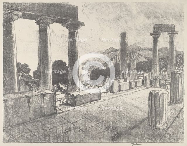 Aegina, The Black Forest, 1913. Creator: Joseph Pennell.