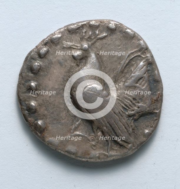 Aegineatan Drachm: Rooster (obverse), c. 482 BC. Creator: Unknown.