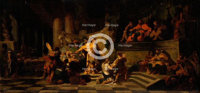 Aeneas Offering Presents to King Latinus and Asking Him for the Hand of His Daughter, 1778. Creator: Jean-Baptiste Regnault.
