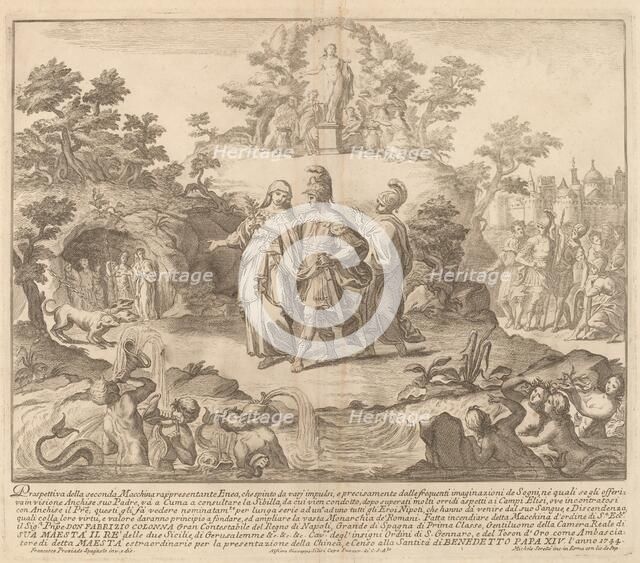 Aeneas and the Cumean Sybil, for the "Chinea" Festival, 1744. Creator: M Sorello.