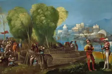 Aeneas and Achates on the Libyan Coast, c. 1520. Creator: Dosso Dossi
