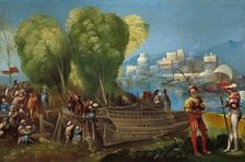 Aeneas and Achates on the Libyan Coast, c. 1520. Creator: Dosso Dossi