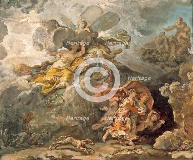 Aeneas and Dido Fleeing the Storm, between c1772 and c1774. Creator: Jean Bernard Restout.
