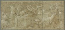 Aeneas and His Companions Preparing Animals for Sacrifice, n.d. Creator: Avanzino Nucci
