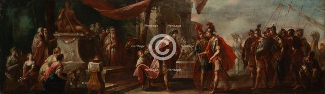 Aeneas Arriving in Latium, c1760. Creator: Johann Andreas Herrlein.