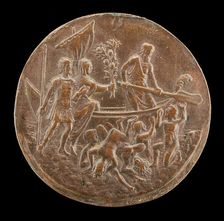 Aeneas Descending to the Underworld, fourth quarter 15th century. Creator: Master of the Orpheus Legend