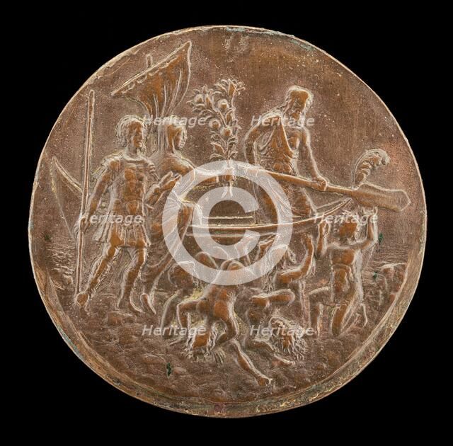 Aeneas Descending to the Underworld, fourth quarter 15th century. Creator: Master of the Orpheus Legend.