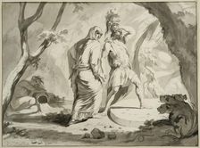 Aeneas descends into the underworld. Creator: Philip Tideman