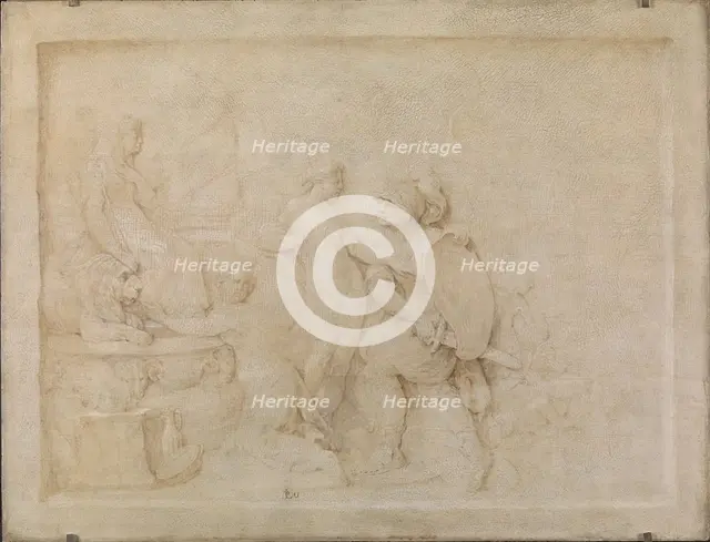 Aeneas is hindered by Venus in his revenge against Helena...1794. Creator: Carl Gustaf Pilo.