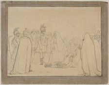 Aeneas Shown the Body of Pallas from Virgil's "Aeneid", 1843. Creator: John Everett Millais (British, 1829-1896)