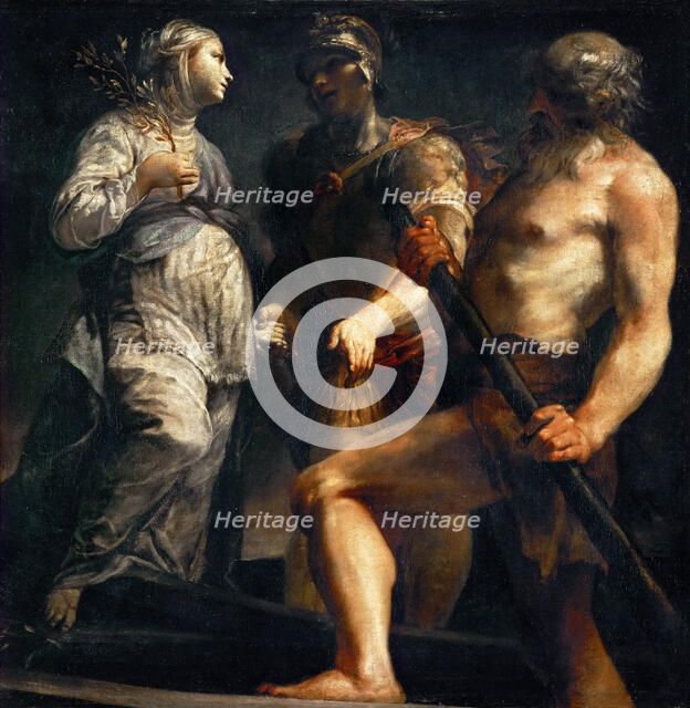 Aeneas, Sibyl and Charon, ca. 1695. Artist: Crespi, Giuseppe Maria (1665-1747)