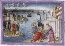 Aeneas welcomed at Carthage by Dido, c1497-c1499. Creator: Unknown