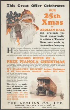 Aeolian Company Pianolas, 1920s. Artist: Wilfred Fryer