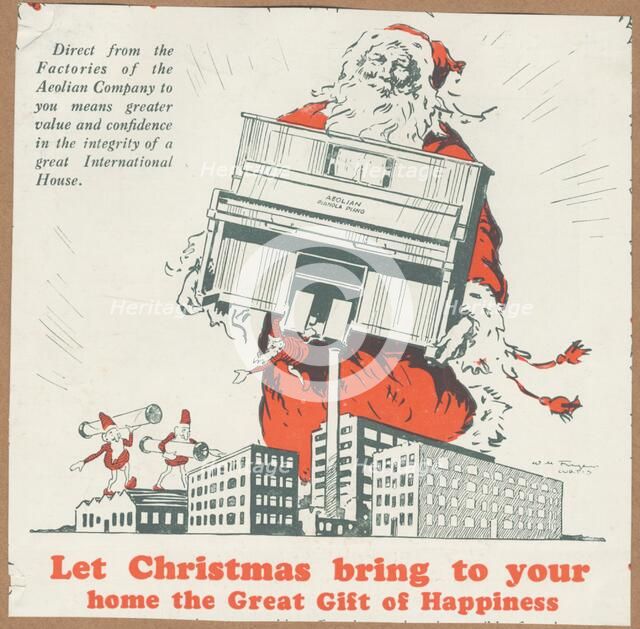 Aeolian Company Pianolas, 1920s. Artist: Wilfred Fryer