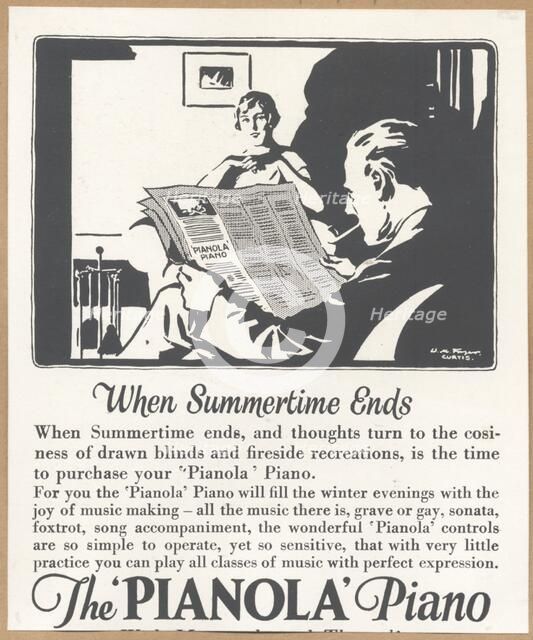 Aeolian Company Pianolas, 1920s. Artist: Wilfred Fryer