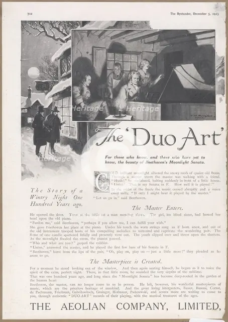 Aeolian Company Pianolas, 1923. Artist: Wilfred Fryer