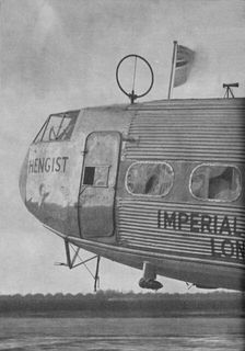 Aerial equipment on the Imperial Airways liner Hengist, c1936 (c1937). Artist: Marconi's Wireless Telegraph Co Ltd
