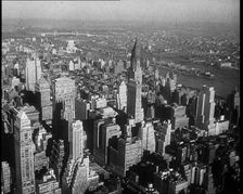 Aerial Shot of Skyscrapers and Buildings in New York City, 1932. Creator: British Pathe Ltd